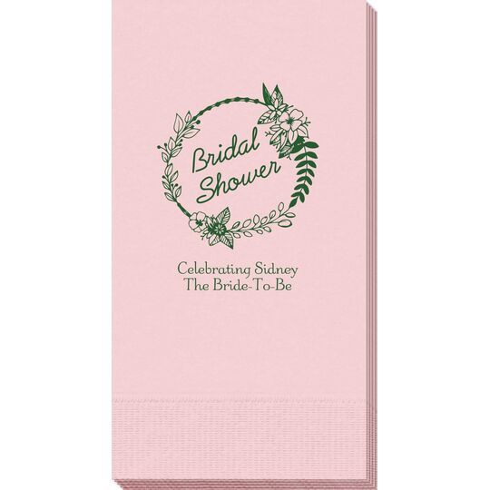 Bridal Shower Wreath Guest Towels